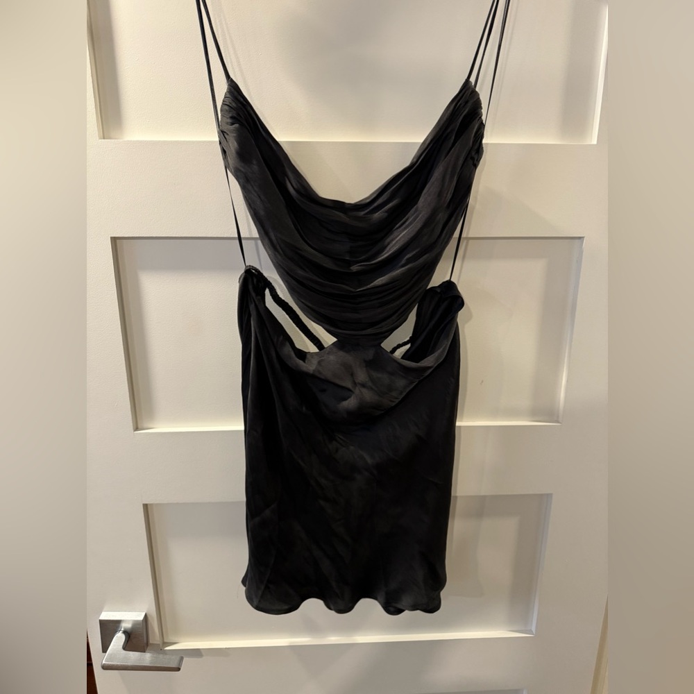 ZARA OPEN BACK MINI SLIP DRESS
